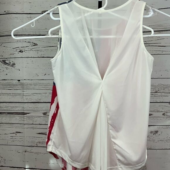 American Flag Print Patriotic Tank Top Plus Size - Picture 8 of 15